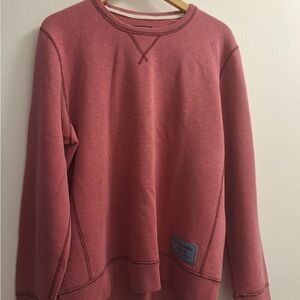 Abercrombie & Fitch Men's Brick Red Crewneck Sweater